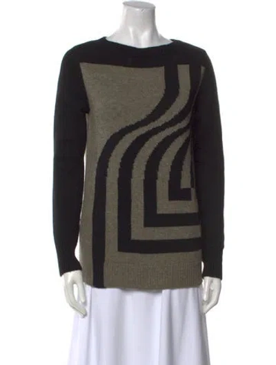 Pre-owned Dries Van Noten Wool Striped Sweater In Black