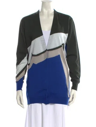 Pre-owned Dries Van Noten Wool Striped Sweater In Blue