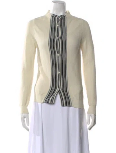 Pre-owned Dries Van Noten Wool Striped Sweater In Neutral