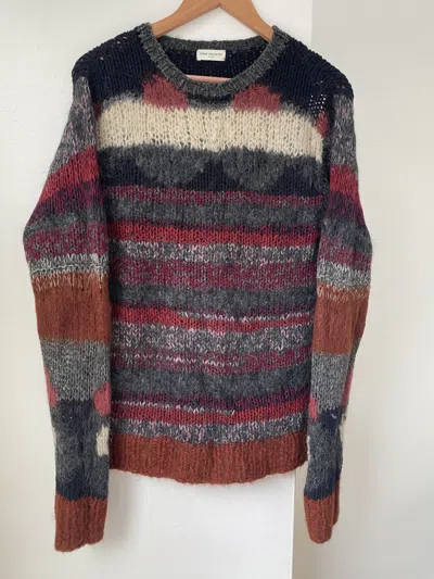 Pre-owned Dries Van Noten Wool Sweater In Gray