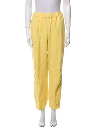 Pre-owned Dries Van Noten Wool Sweatpants In Yellow
