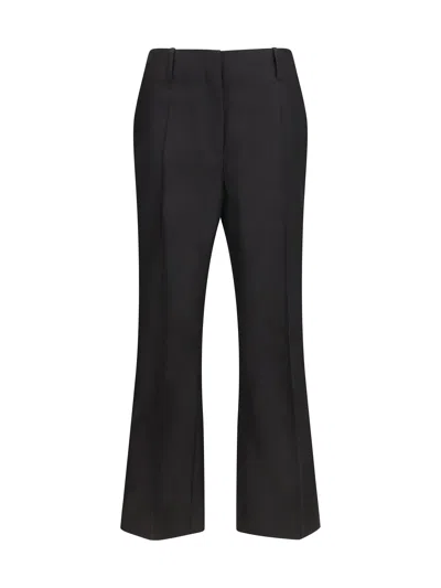 Dries Van Noten Wool Tailored Cropped Trousers In Black