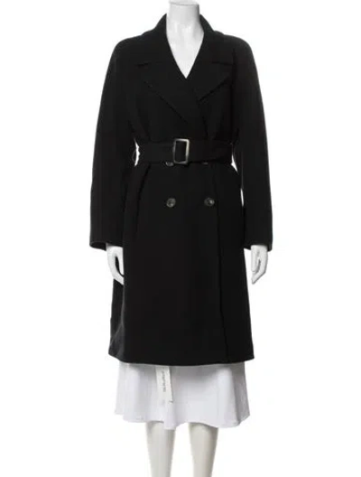 Pre-owned Dries Van Noten Wool Trench Coat In Black