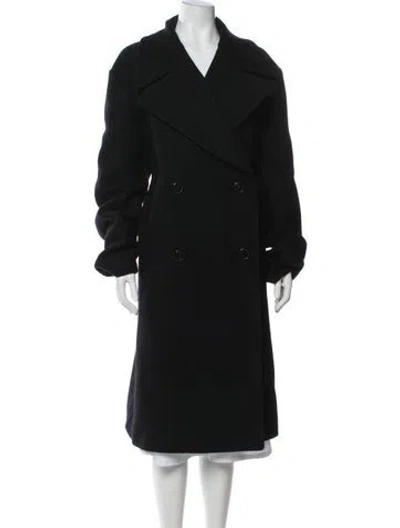 Pre-owned Dries Van Noten Wool Trench Coat In Blue