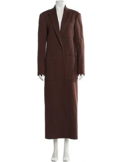 Pre-owned Dries Van Noten Wool Trench Coat In Brown