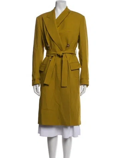 Pre-owned Dries Van Noten Wool Trench Coat In Brown
