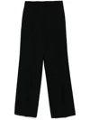 Dries Van Noten Pinstripped Wool Trousers In Black