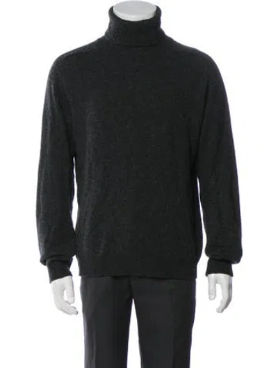 Pre-owned Dries Van Noten Wool Turtleneck Pullover In Gray