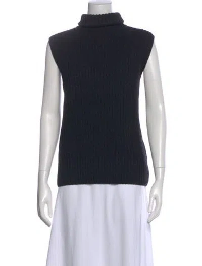 Pre-owned Dries Van Noten Wool Turtleneck Sweater In Blue