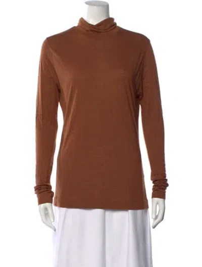 Pre-owned Dries Van Noten Wool Turtleneck Sweater In Brown