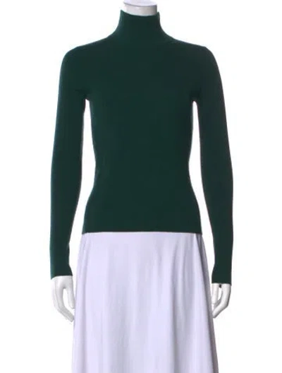 Pre-owned Dries Van Noten Wool Turtleneck Sweater In Green