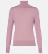 Dries Van Noten Tagine Turtleneck Wool Sweater In Pink