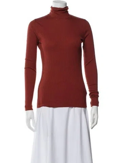 Pre-owned Dries Van Noten Wool Turtleneck Top In Orange