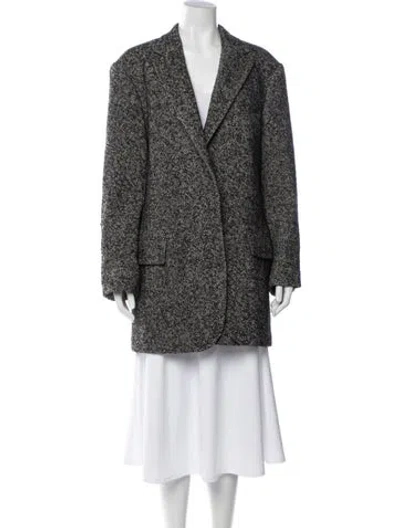 Pre-owned Dries Van Noten Wool Tweed Pattern Blazer In Multicolor