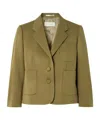 Dries Van Noten Wool-twill Blazer In Green
