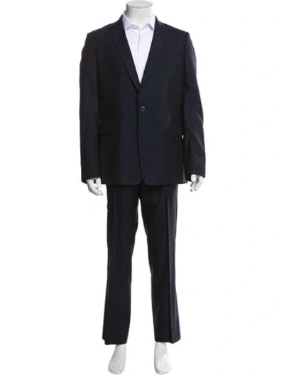 Pre-owned Dries Van Noten Wool Two-piece Suit In Blue
