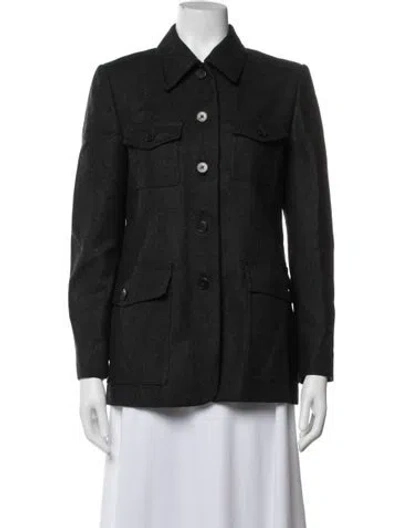 Pre-owned Dries Van Noten Wool Utility Jacket In Blue
