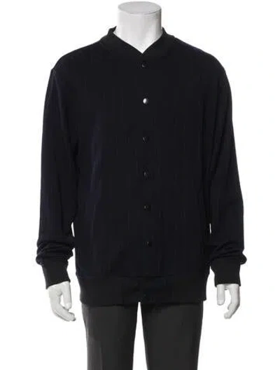 Pre-owned Dries Van Noten Wool V-neck Cardigan In Blue