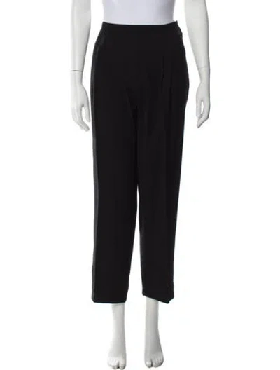 Pre-owned Dries Van Noten Wool Wide Leg Pants In Black
