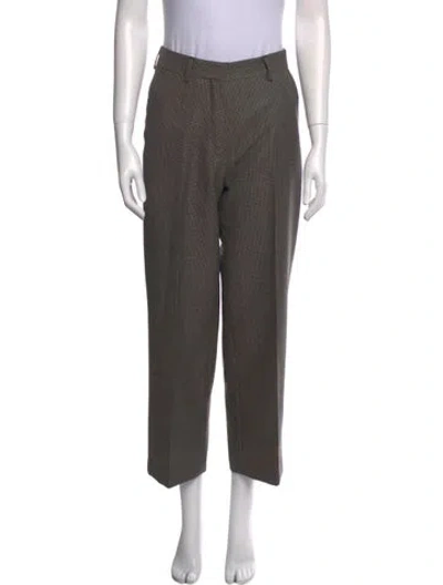 Pre-owned Dries Van Noten Wool Wide Leg Pants In Neutral