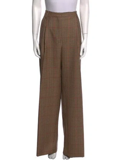 Pre-owned Dries Van Noten Wool Wide Leg Pants In Neutral