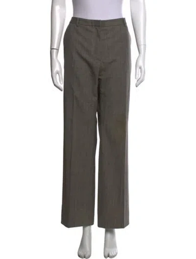 Pre-owned Dries Van Noten Wool Wide Leg Pants In Neutral