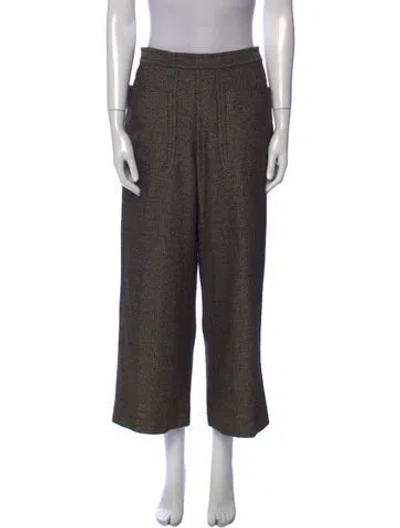 Pre-owned Dries Van Noten Wool Wide Leg Pants W/ Tags In Black