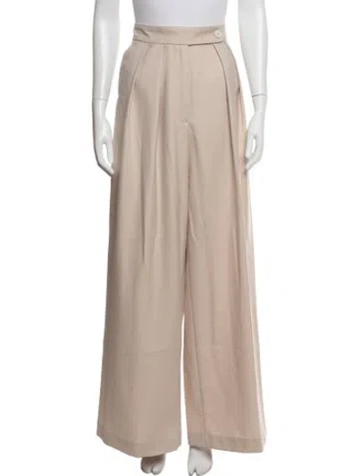 Pre-owned Dries Van Noten Wool Wide Leg Pants W/ Tags In Neutral