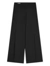 Dries Van Noten Wool Wide-leg Trousers In Black