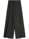 Dries Van Noten Wool Wide-leg Trousers In Black