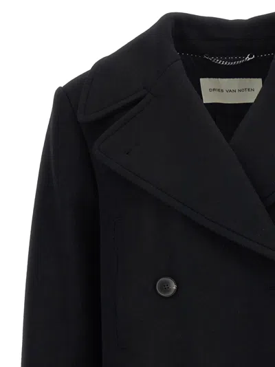 Dries Van Noten Wool Women's Coat In Black