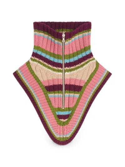 Dries Van Noten Wool Zip Collar In Multi