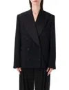 Dries Van Noten Sophisticated Wool Blend Jacket For Women In Black
