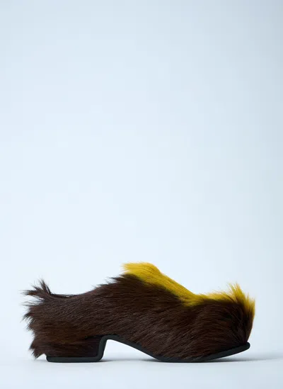 Dries Van Noten Wooled Leather Slip-on Shoes