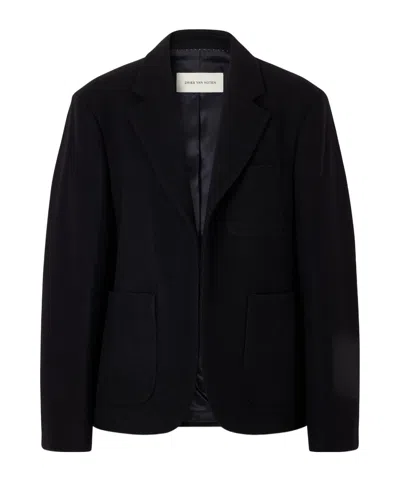 Dries Van Noten Wool-felt Blazer In Black