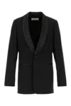 Dries Van Noten Black Wool Blend Bartux Blazer In Black
