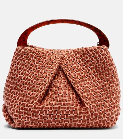 Dries Van Noten Woven Raffia-effect Top-handle Bag In Multi