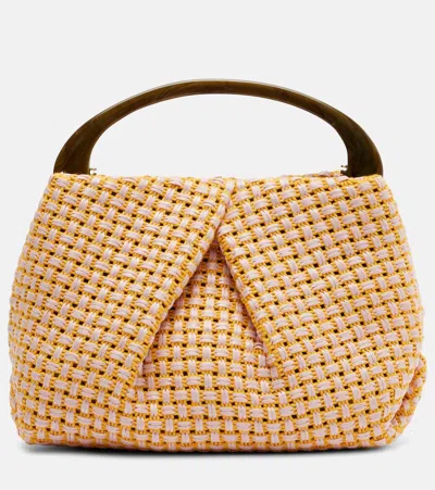 Dries Van Noten Woven Raffia-effect Top-handle Bag In Multi