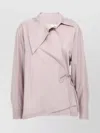 Dries Van Noten Wrap Design Shirt With Pleated Back In Pink