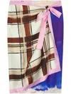 DRIES VAN NOTEN WRAP-DESIGN SILK MIDI SKIRT