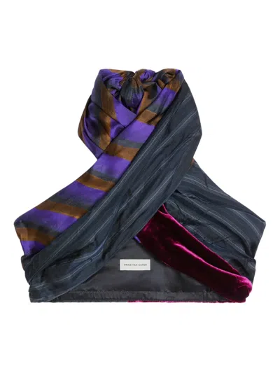 Dries Van Noten Wrap-design Top In Blue