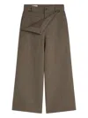 Dries Van Noten Wrap-effect Wool Trousers In Brown