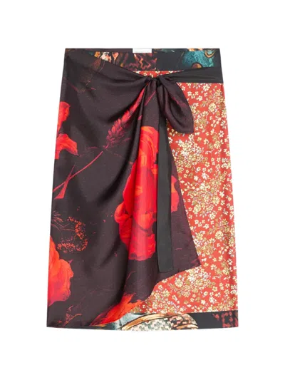 Dries Van Noten Wrap Scarf-skirt In Multi
