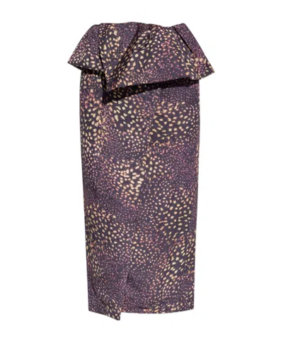 Dries Van Noten Wrap Skirt In Purple