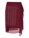 Dries Van Noten Women Midi Pareo Skirt In Red
