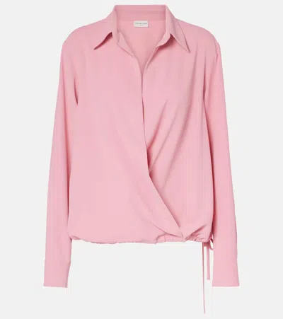 Dries Van Noten Wrap Top In Pink