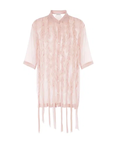 Dries Van Noten Wrinkled Shirt In Pink