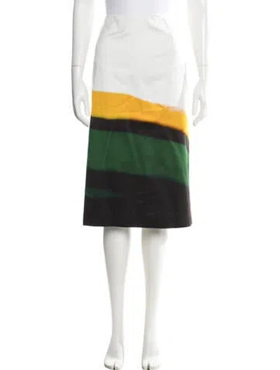 Pre-owned Dries Van Noten X Len Lye Printed Midi Length Skirt In Green