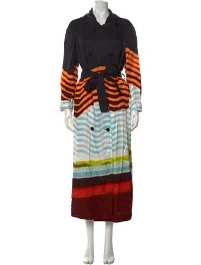 Pre-owned Dries Van Noten X Len Lye Striped Long Dress In Multi