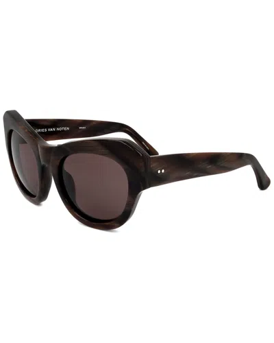 Dries Van Noten X Linda Farrow Dries Van Noten By Linda Farrow Women's Dvn99 53mm Sunglasses In Brown